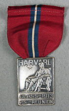 Harvard Class Of 1913 25th Reunion Medal With Ribbon #125 picture