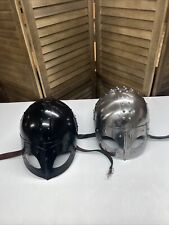 X2 Medieval Viking Warrior Spectacle Helmet (2 Helmets: One Silver, One Black) picture