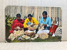 Indian Basket Weavers, Antique Postcard Cancelled and Postmarked in 1912 picture