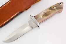 CUSTOM HANDMADE D2 STEEL LOVELESS STYLE HUNTING BOWIE KNIFE WITH BONE HANDLE, picture