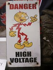 Vintage Reddy Kilowatt Porcelain Sign Car Truck Tractor Motorcycle Gas Oil picture