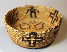 Antique or Vintage Papago or Tonoho O'Odham Basket Decorated with Crosses c.1930 picture