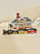 WB 1981 WALTER BROCKMANN ORIGINAL TRAIN STATION WHISTLE BEND JCT CHRISTMAS picture