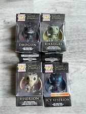 Funko Pop Pocket Keychains Game Of Thrones Drogon Viserion Rhaegal Icy Viserion picture