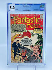 Fantastic Four #6 CGC 5.0 White Pages 1st Villain Team Up Doctor Doom & Namor picture