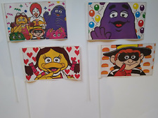 COMPLETE SET of 4, Very Hard to Find McDonald's and Friends Flags - BRAND NEW picture
