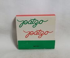 Vintage Patzo Italian Restaurant Matchbook New York City Advertising Full picture
