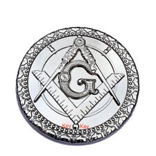 Masonic  Metal Chrome Silver  Auto Cut Out Car Emblem  Freemasonry Mason  symbol picture