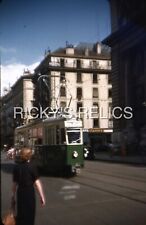 Original Slide Trolley Tram #716 Brussels Belgium Detridre 1950s Kodachrome picture