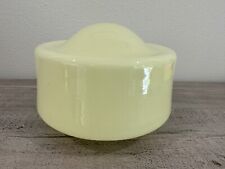 Vintage Soft Yellow/Green Glass Ceiling Dome Schoolhouse 8