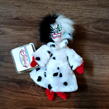 Vtg Disney Store Mini Bean Bag Plush Cruella Deville 101 Dalmation 9in Halloween picture