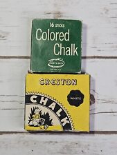 Vintage Creston White + Binney & Smith Colored Chalk Sticks picture