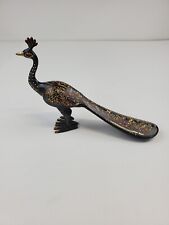 Vintage Brown Decorative Peacock Figurine picture