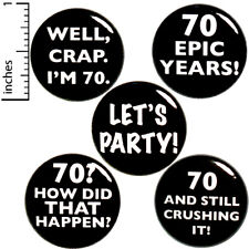 Funny 70th Birthday Fridge Magnets Turning 70 Magnet Gift Set 5 Pack 1