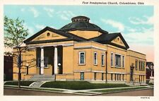 Postcard OH Columbiana Ohio First Presbyterian Church Linen Vintage PC f7145 picture