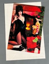 Elvira Christmas Card (1984) Mistress of the Dark NOS Vintage Art Good Fright s picture
