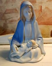Vintage Mary Baby Jesus Porcelain  Taper Candle Holder Made In Japan picture