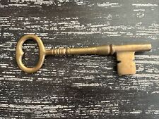 Antique  Vintage HEAVY 7.5” Skeleton Brass Key picture