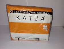 Vintage Cannon Royal Family Katja King Fitted Sheet Orange & White Stripes NOS picture