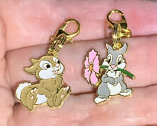 Gold Thumper Rabbit & Miss Rabbit Bambi Charm Zipper Pulls & Keychain Add Ons picture
