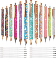 12 Pcs Cute Pens for Nurses Women Girls Glitter Pen Fancy Pens with 12 Pcs Repla picture