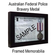 Australian Federal Police Bravery Medal - Framed Memorabilia picture