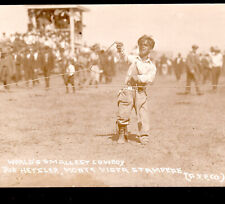 Wild West Circus Worlds Smallest Cowboy Clown RPPC Monte Vista Colorado Rodeo picture
