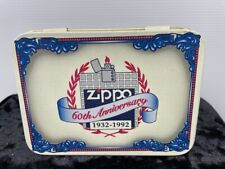 Vintage 1932-1992 Zippo Lighter 60th Anniversary Tin & Instructions NO LIGHTER picture
