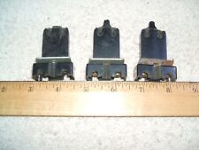 3 ANTIQUE VINTAGE LLOYD FLOURESCENT NO-TURN SPRING SOCKET SHOWCASE TOMBSTONE T12 picture