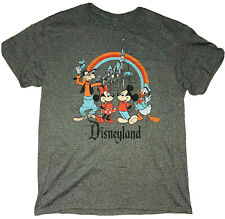Disney Parks Disneyland Mickey & Friends Retro Gray Unisex Shirt; Size M picture