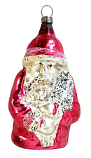 ANTIQUE Vintage GERMAN Santa Claus MERCURY Glass CHRISTMAS TREE Ornament #3 picture