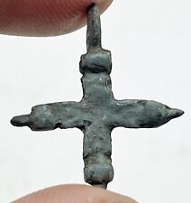 RARE Authentic Medieval Crusader Bronze Cross Artifact Circa 1095-1492 AD _ F picture