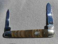 OLD VINTAGE EARLY COLORFUL EMPIRE WINSTED CT TAPERED SLEEVEBOARD KNIFE picture
