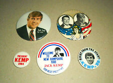 Lot Of Five--Jack Kemp 1988 Presidential Campaign Buttons--Nice Condition picture