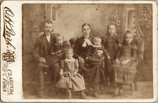 Antique Cabinet Photo  Great Family Portrait Clarinda IOWA 1860s picture