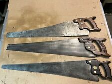 ( 3 ) VINTAGE WARRANTED SUPERIOR HAND SAWS picture