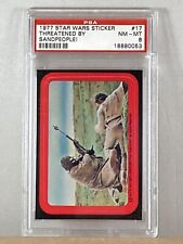 1977 Topps Star Wars Sticker #17 Threatened By Sandpeople PSA 8 NM-MT picture