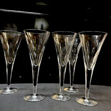 2 Waterford Crystal John Rocha Champagne Flutes White Wine Glasses Signed Rare picture
