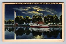 Erie PA-Pennsylvania Old Wolverine Training Ship Perry Monument Vintage Postcard picture