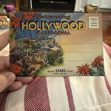 LOS ANGELES Hollywood Fold-out Postcard Book, Vintage Collectible Pictures picture