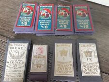 RARE Vintage/Antique Lot of Eight (8) Packets of Sewing Needles HTF picture