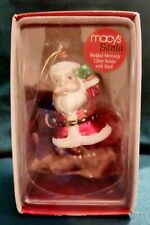 2001 Macy's Santa with Sack Molded Mercury  Glass Christmas Ornament with Box picture