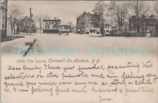 Cornwall on Hudson River NY - THE SQUARE AT PARK & BAND STAND - Postcard picture