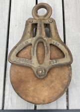 Antique Vintage Block and Tackle  Wood Pulley ,Louden A23.USA picture