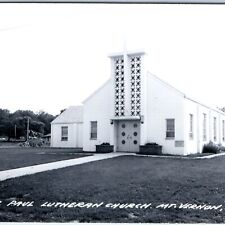 c1950s Mt. Vernon, IA RPPC St. Paul Lutheran Church Chapel Car Real Photo A108 picture