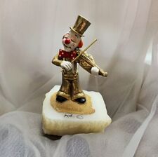 Ron Lee Clown Circus Violin Marbled Base Figurine Signed Collect Collector picture