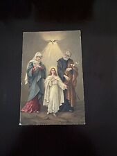 Holy Family Postcard Mary, Jesus, Joseph & Dove SWISS Vintage picture