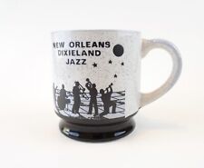 Vintage NEW ORLEANS Coffee Mug Dixieland Jazz Band Bourbon Street. picture