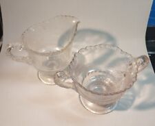 Vintage Elegant Depression Glass (Cambridge?) Clear Crystal  SUGAR & CREAMER picture