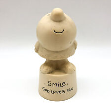 American Greetings Ziggy Cartoon Figurine Smile God Loves You Little Bald Boy D picture